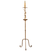 Mid-Century Spanish Gilt Iron Floor Lamp