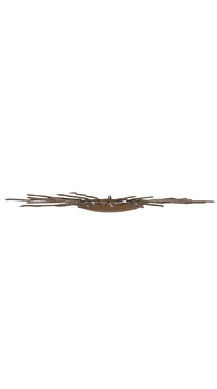 Mid-Century Spanish gilt iron sunburst wall or ceiling light circa 1950s–60s.