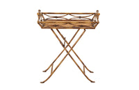 Mid-Century Italian Folding Faux Bamboo Tray Table