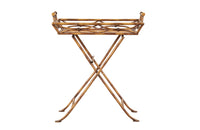 Mid-Century Italian Folding Faux Bamboo Tray Table