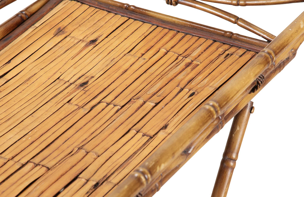 Mid-Century Italian Folding Faux Bamboo Tray Table