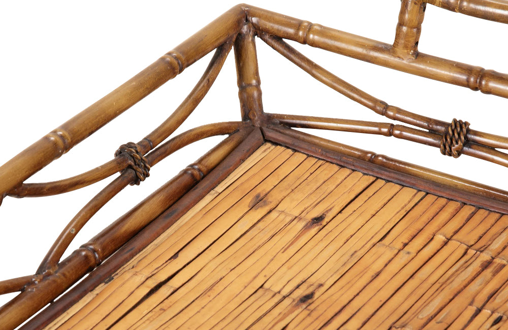 Mid-Century Italian Folding Faux Bamboo Tray Table