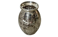 Beautiful glass vase with silver overlay attributed to the renown French glass makers Saint Graal.