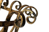 Pair of mid-20th Century Spanish gilt metal wall sconces in the form of torcheres