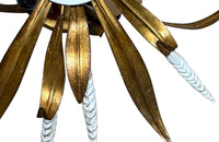 Mid-Century French Wheat Sheaf Ceiling Light