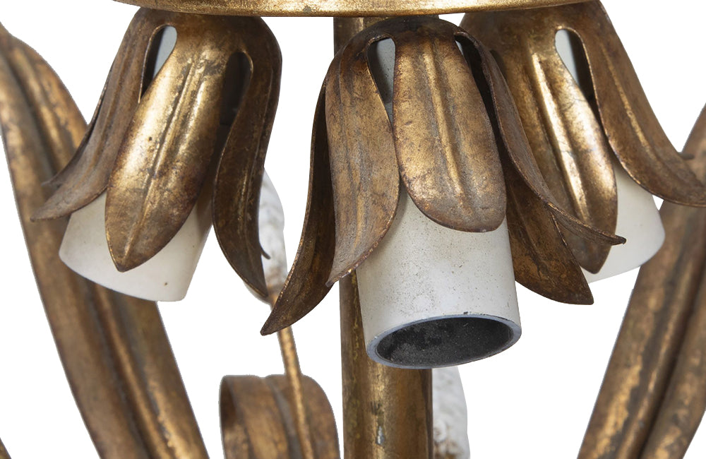 Mid-Century French Wheat Sheaf Ceiling Light