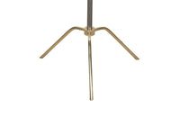 Mid-20th Century French telescopic floor lamp with reeded stem in brass and gunmetal finish