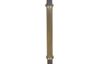 Mid-20th Century French telescopic floor lamp with reeded stem in brass and gunmetal finish
