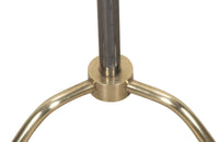 Mid-20th Century French telescopic floor lamp with reeded stem in brass and gunmetal finish