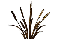 Exceptional pair of large Mid-20th Century French gilt tole wheat wall lights.