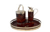 Mid Century faux tortoiseshell lucite & silverplate cocktail set - 1970s - Vintage Barware
