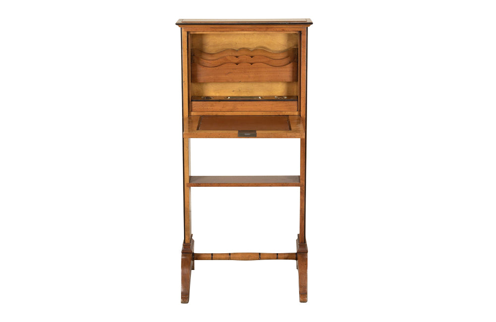 Mid Century folding secrétaire in cherrywood. French antique furniture