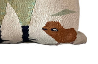 1960s French rooster tapestry feather filled cushion