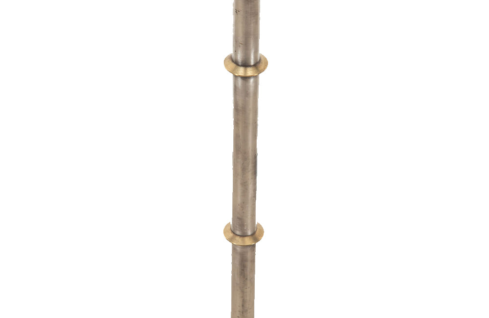 Mid 20th century telescopic floor lamp in polished steel & brass terminating in a tripod brass base - Mid century floor lamps