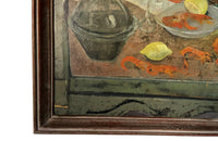 20th Century Framed Painting 'Still Life with Sea Urchins' By Louis Trabuc