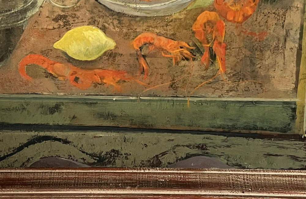 20th Century Framed Painting 'Still Life with Sea Urchins' By Louis Trabuc