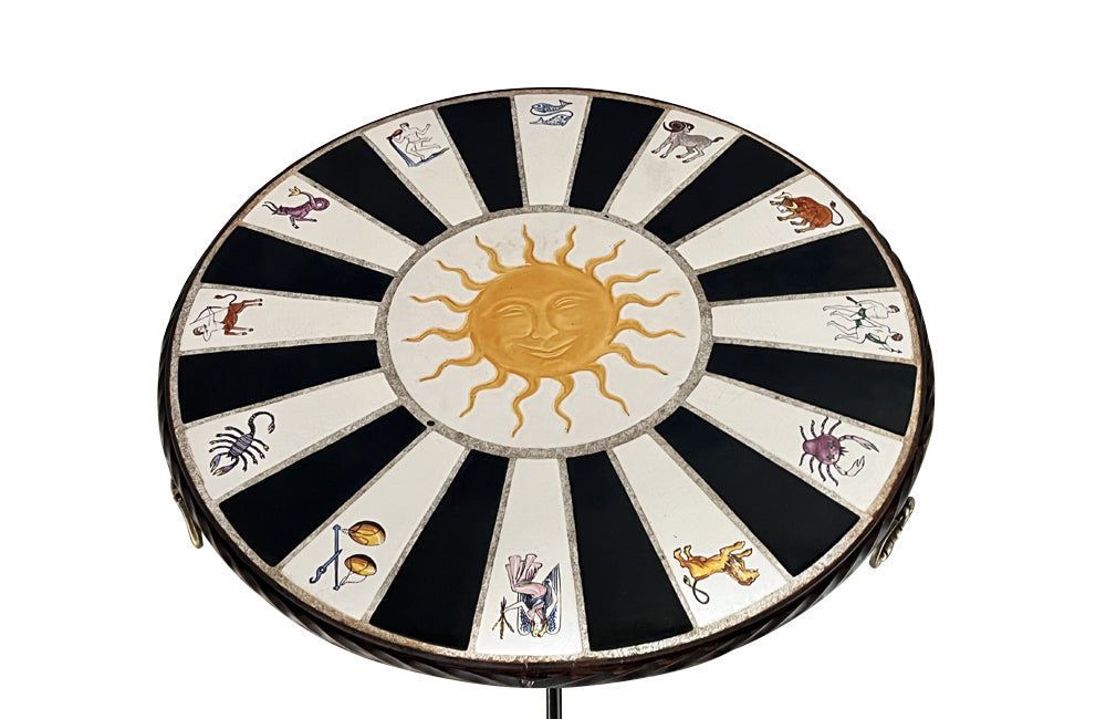 Mid-Century Italian Zodiac Ceramic Cocktail Table