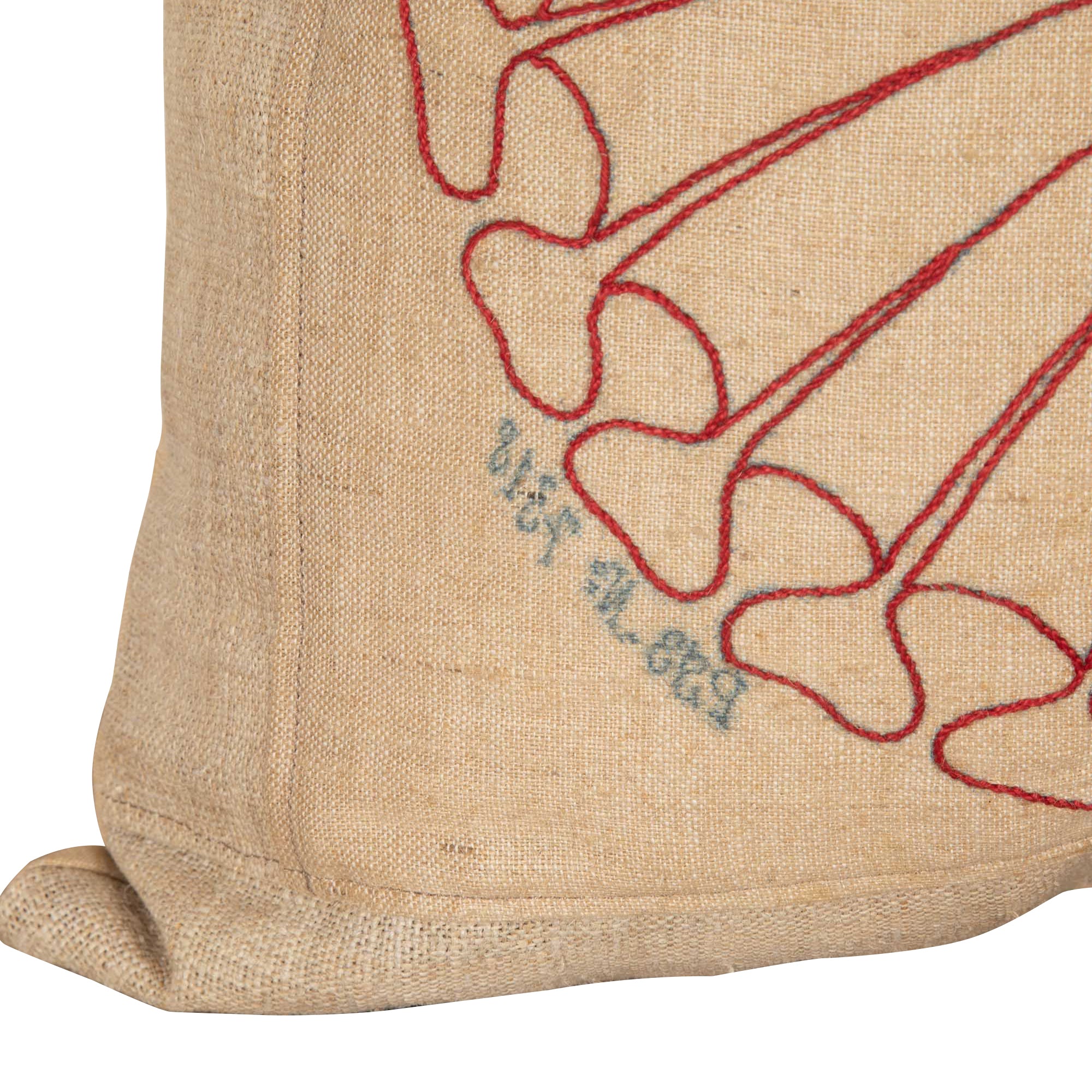 Mid-Century French Pierrot Embroidered Cushion