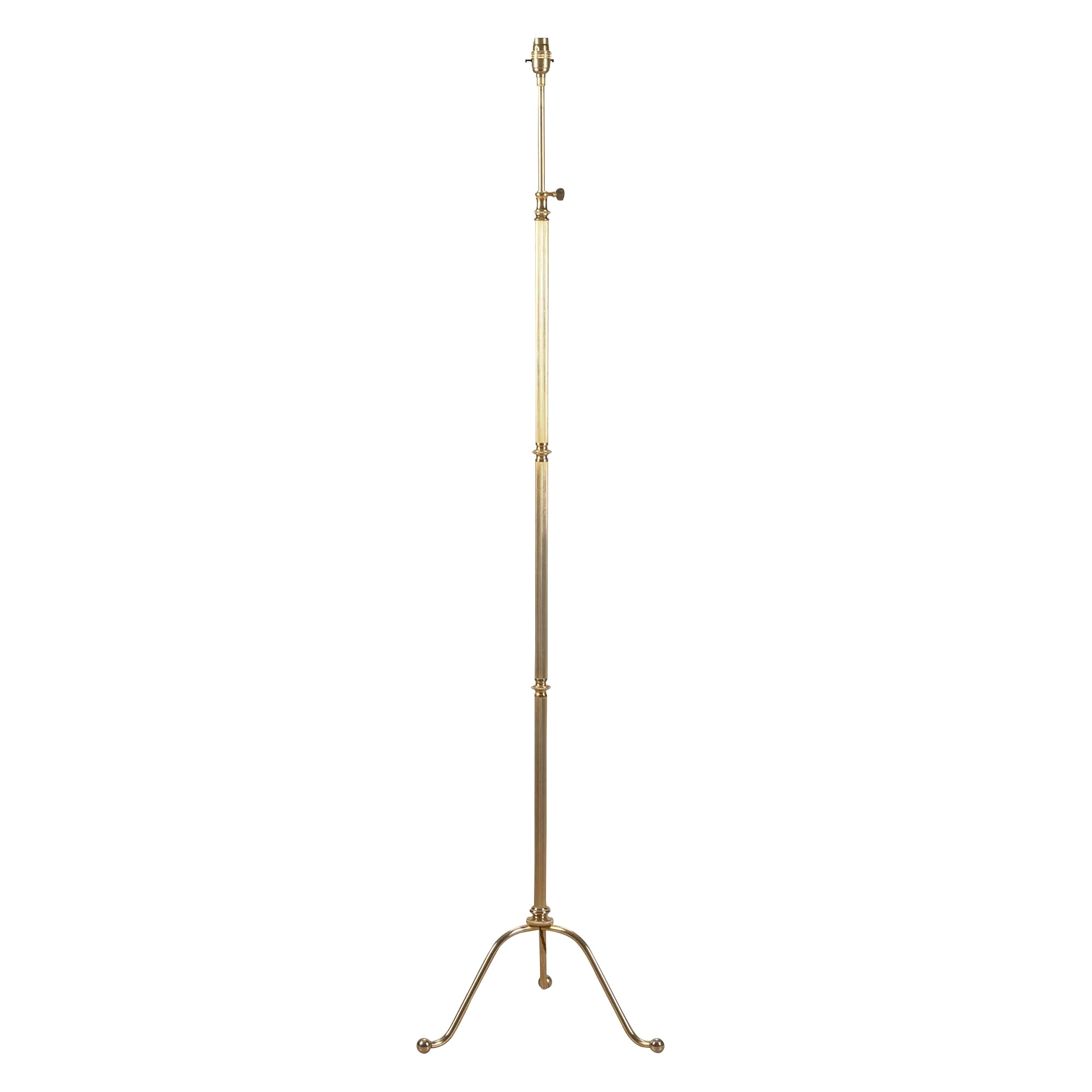 Mid-Century Neo-Classical Revival Brass Floor Lamp
