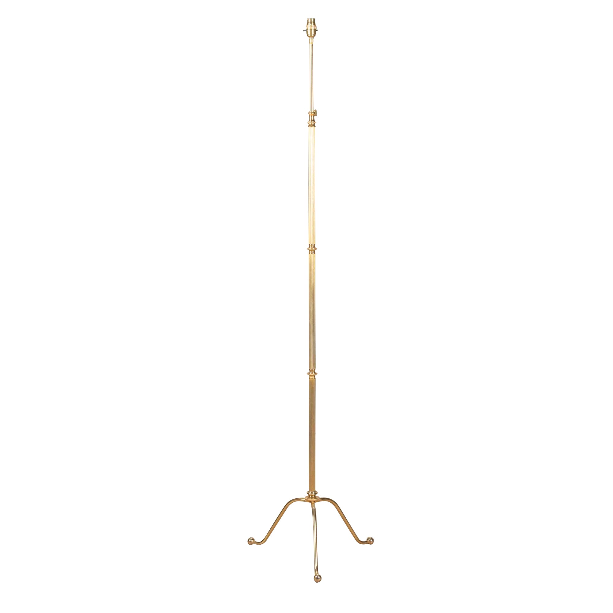 Mid-Century Neo-Classical Revival Brass Floor Lamp