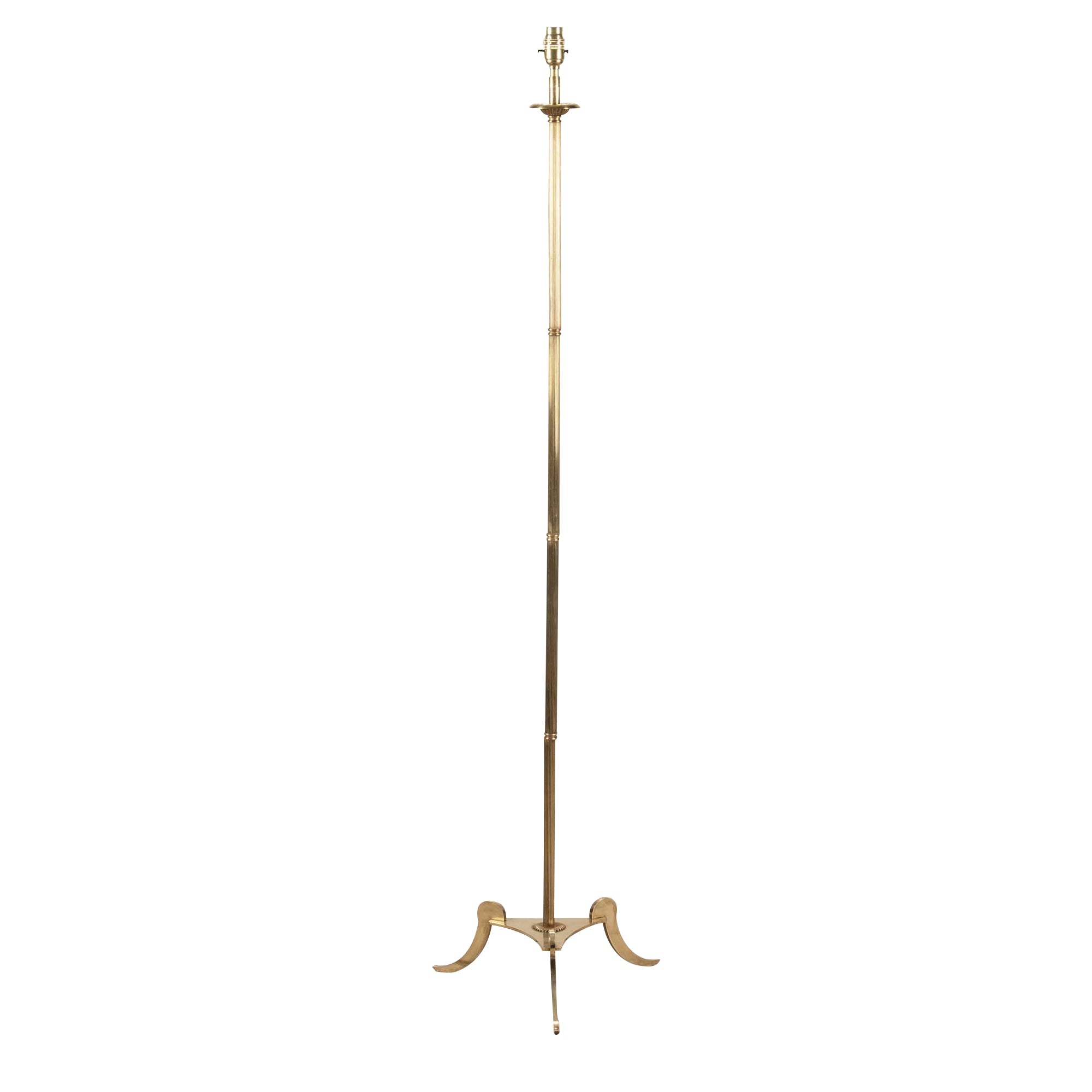 Mid-Century Neo-Classical Revival Brass Floor Lamp
