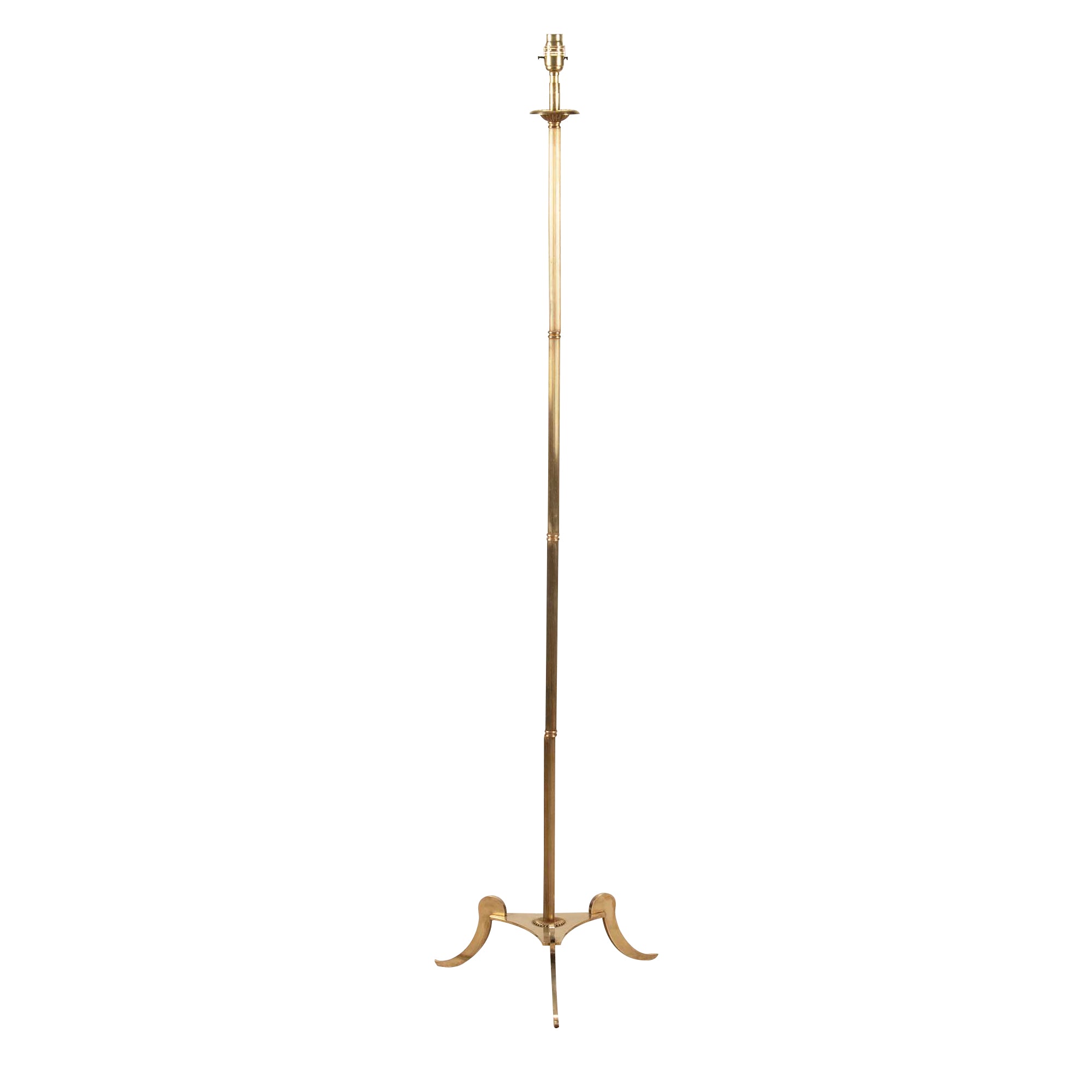 Mid-Century Neo-Classical Revival Brass Floor Lamp
