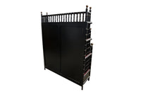 Large Mid- Century Hollywood Regency Faux Bamboo Étagère with Chinoiserie Drawers 