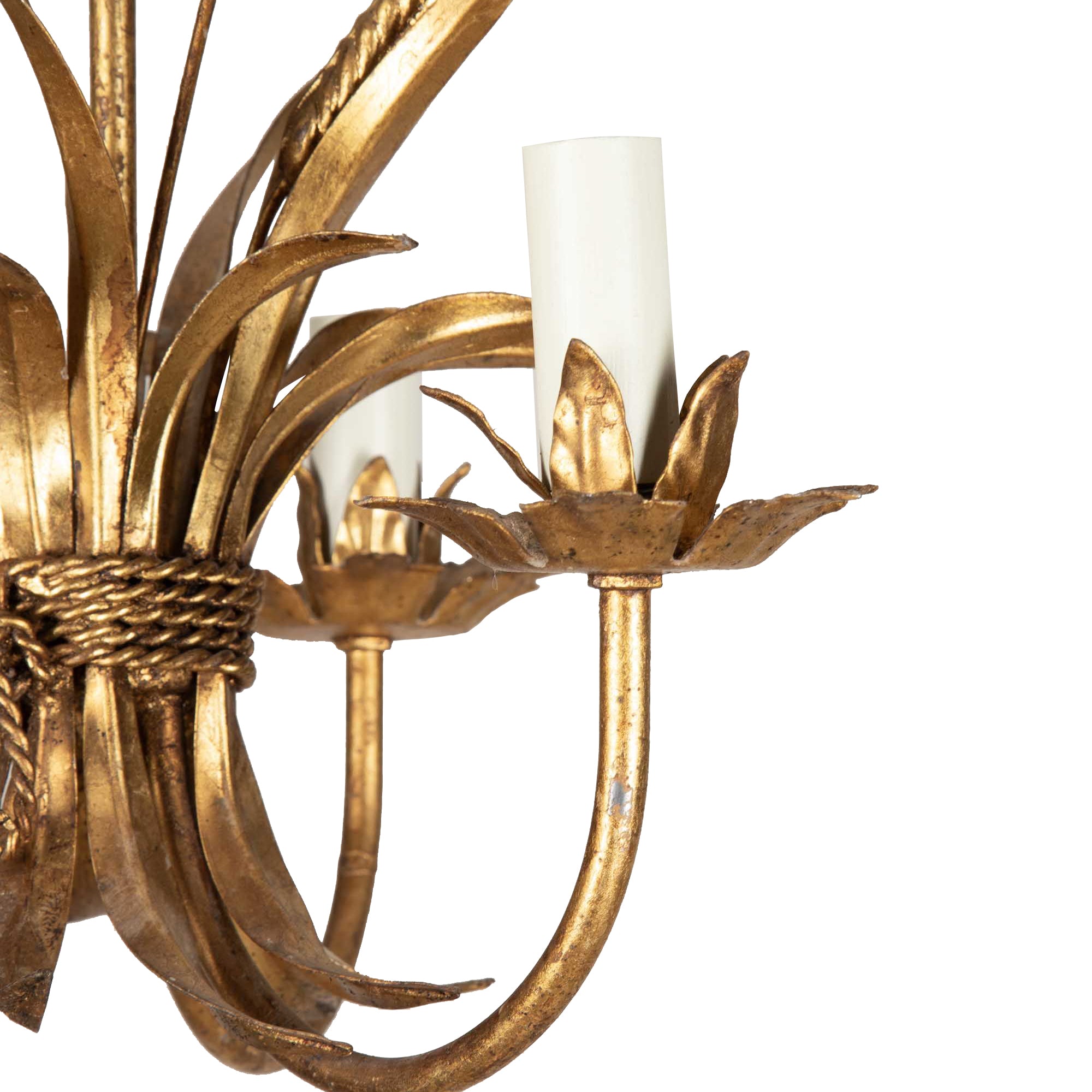 Mid-20th Century French Wheat Sheaf Chandelier