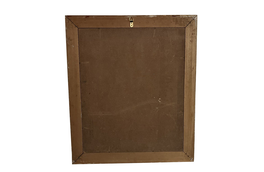 Mid-Century French Oil on Board Painting 'Standing Nude Reflected In Mirror' by Jean Perret