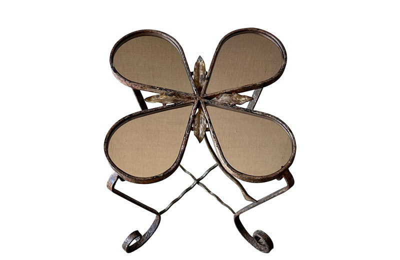 Mid Century flower shaped metal cocktail table - French Antique Furniture 