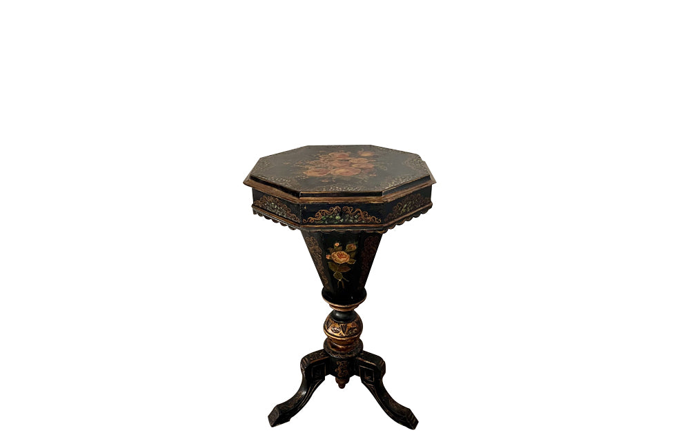 19th Century French Napoleon III Tricoteuse Sewing Table