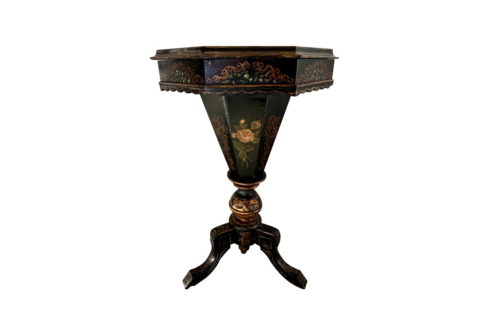 19th Century French Napoleon III Tricoteuse Sewing Table