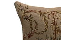Charming, large  French needlepoint tapestry cushion