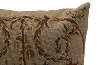 Charming, large  French needlepoint tapestry cushion