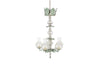 Beautiful French 19th Century four tiered gilt brass chandelier with verdigris finish