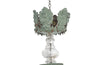 Beautiful French 19th Century four tiered gilt brass chandelier with verdigris finish