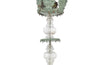 Beautiful French 19th Century four tiered gilt brass chandelier with verdigris finish