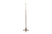 Mid century floor lamp neo classical revival brass telescopic standard lamp.