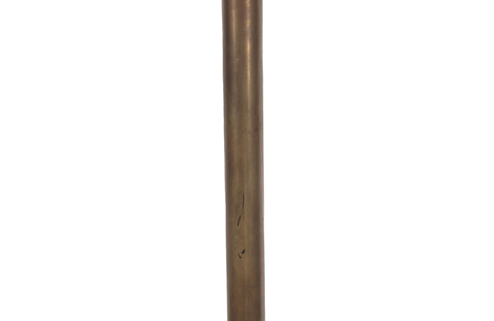 Mid century floor lamp neo classical revival brass telescopic standard lamp.