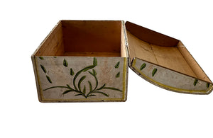 domed painted Normand 19th century marriage coffer 