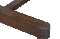 French, oak artist's easel with hand crank mechanism for adjusting height with iron turning screw circa 1900
