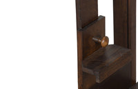 French, oak artist's easel with hand crank mechanism for adjusting height with iron turning screw circa 1900