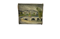 Charming mid century painting of Paris featuring the Pont Neuf