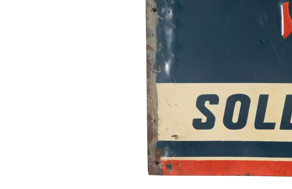 Original tole advertising sign for 'Sun-Drop Lemonade'