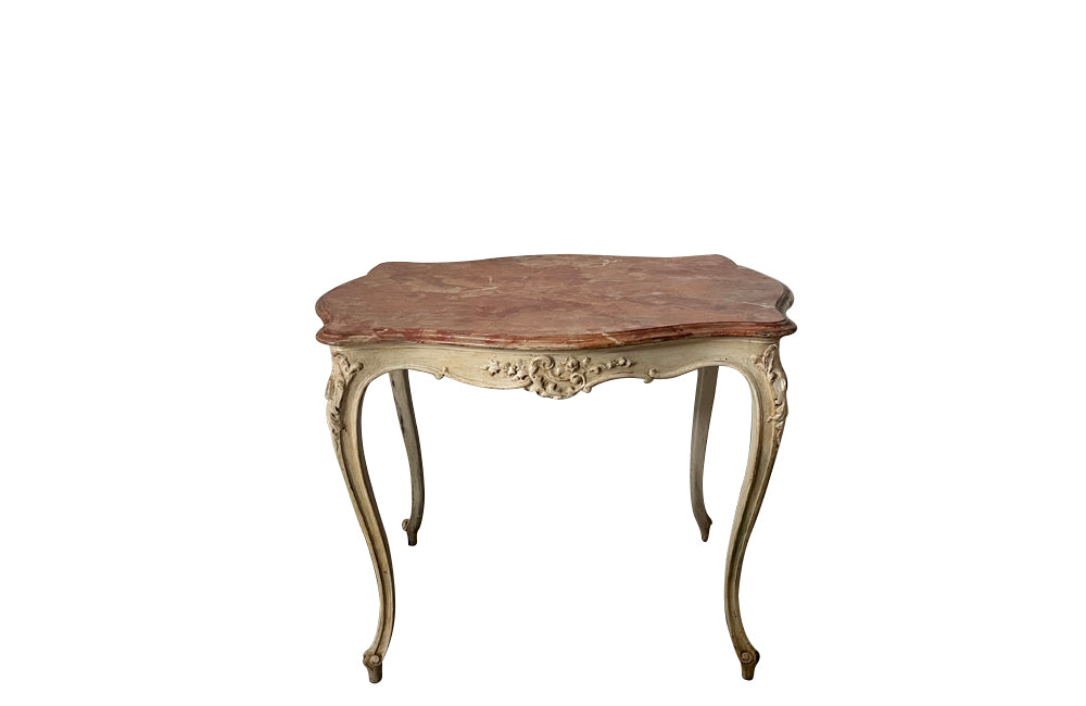 Pretty painted Louis XV Revival French side or centre table