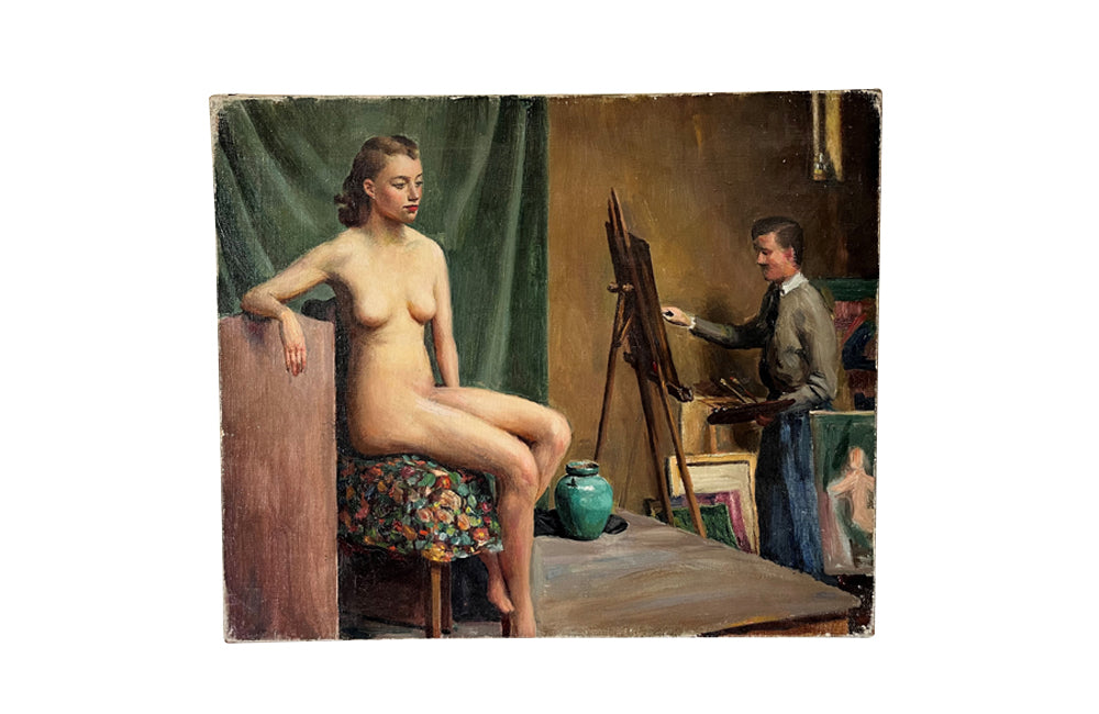 Unframed oil on canvas attributed Oliver Bertrain [1897-1972].