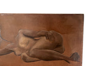 Unframed painting of a reclining nude by the French female artist, Fanchon Chinardet.