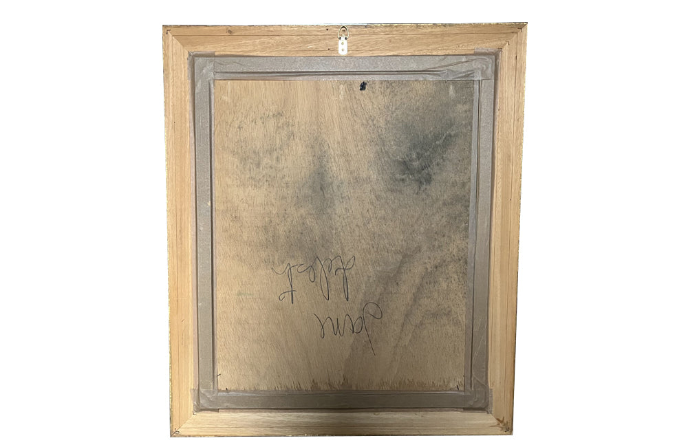 MID CENTURY FRENCH OIL PAINTING 'INTERIOR OF AN ARTISTS STUDIO'