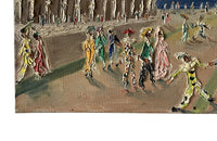 Mid-Century Italian Oil on Canvas Painting 'Carnaval De Venise'
