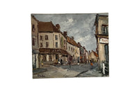 Mid-20th Century French Oil on Canvas Painting of a French Village Street Scene By Étienne Bellan